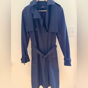 Paul Smith Black Trench Coat – Color Navy – Classic Belted – UK 42 (US 8-10)
